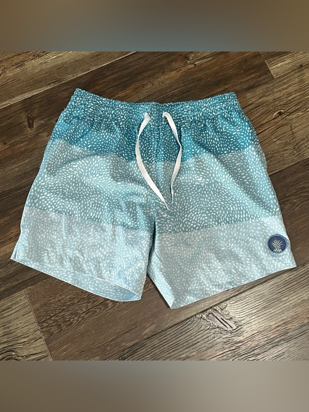Chubbies teal abstract ombré men’s swim trunks size M inseam 5.5 shorts